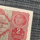 Tiny Austria 2 Kronen 1922 World Paper Money 100  Yrs Old Banknote Austrian