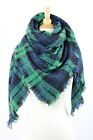 Plaid Blanket  warm Soft Chunky Oversized Tartan Shawl Wrap For Women