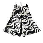 Grace Elements 100  Silk Midi Skirt Size 6 New With Tags Art To Wear Black Cream