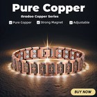 Pure Copper Magnetic Bracelet 3500 Gauss Magnetic Therapy Strong Healing Us