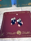 Vintage 1993 Mill Hill Cross Stitch Ceramic Button Lot  christmas  Sheep 