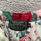 Vtg Ralph Lauren Country Skirt Women 8 Green Floral Tea Row Midi 80 s 90 s