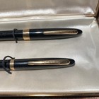 Sheaffer s Vintage Snorkel Fountain Pen Pencil Set 14k Nib  Black gold  Silver