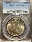 1948-p Franklin Silver Half Dollar 50c Pcgs Ms 65 Full Bell Line Lines  fbl 
