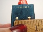 Solid 14kt Yellow Gold Heart Shape Stud Very Tiny Small Dainty Earrings New