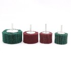 25-100mm Nylon Fiber Flap Wheel Green   Red Sanding Mop Discs 1 4   Shank Drill