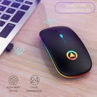2 4ghz Wireless Optical Mouse Usb Rechargeable Rgb Cordless Mice For Pc Laptop