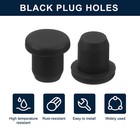 32 Pieces Black Rubber Stopper  7 5mm Plug Holes For 7-7 3mm 0 28-0 29  Hole