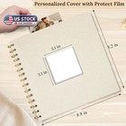 8 x8  Scrapbook Photo Album Linen Cover 20 Sheets 40 Pages White Paper