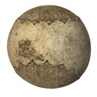 Antique Vintage 15 5  Oversized Leather Hand Stitched Softball Leather Primitive
