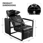 Heavyduty Shampoo Chair Backwash Station With Ceramic Bowl Sink Salon Beauty Spa