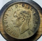 1942 Two Shillings - Florin Great Britain - Actual Silver Coin - Free Ship Inf7
