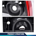 Tail Lights W o Bulbs Pair  Fo2800168  Fo2801168 Red Lens Black