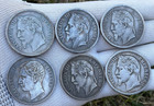 Rare 6 Coin France 5 Francs 1862 1861 1866 1864 1863 1874