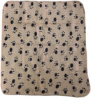 Puppy Blanket Paw Prints Pet Cushion Small Dog Cat Bed Soft Warm Sleep Mat  beig