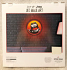 Jeep Light Up Wall Art Led Sign Mancave Garage 12 5  Wrangler Jk Jl Tj Cj New