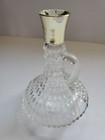 Glass Parfum Empty Perfume Bottle Textured 5 5  Tall Vintage Vanity Granny Chic