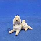 Vintage Mini Poodle Ceramic Animal Figure Desk Shelf Decor