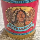 Vintage Dutch Masters 25 Panetelas Cigar Tin - American Indian Motif Collectable