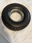 Vtg Ashtray  Firestone  Transport 100 Tubeless Rubber  With Glass Embossed 