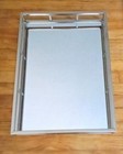 New Old Stock Unused Vanity Makeup Perfume Tv Mirrored Tray 22 x15  Silver 
