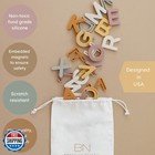 Neutral Silicone Alphabet Magnetic Letters  26 Piece Non Toxic Learning Set  