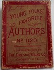 Antique 1897 Educational Game Young Folks Favorite Authors Fireside Game Co 1120
