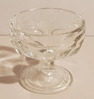 Vintage Clear Glass Sherbet Sorbet Dessert Fruit Pedestal Bowl Dish Lot 6  read 