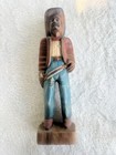Lee Jeans Advertising Sheriff Cowboy 20    Hand-carved Wood Folk Art Statue Vtg