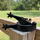 Aj Tack Men s Bull Riding Spurs  Black