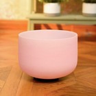 3pcs Pink 8 g 10 e 12 c Frosted Quartz Crystal Singing Bowl Chakra Set With Bag
