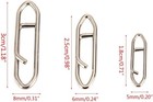 Yuanholumid 50pcs Silver Fishing Snaps Stainless Steel Fishing Fast Link Clip   