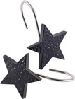 Star Shower Curtain Hooks black Decorative Shower Curtain Hooks Rings set Of 12 
