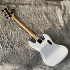 White Jazz Electric Bass Guitar 5 String Maple Neck Active Pickup Left Handed