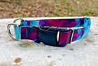 1 Inch Wide Breakaway Dog Collar For Large Dogs - Purple And Teal Made In Usa