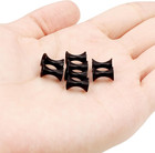10g-50mm Black Silicone Gauges For Ear Tunnels Rubber Plugs Gauges Double Flared