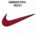 Sports Logo Swoosh Patch Embroidered Iron On Sew On Fashion Clothing Accessory