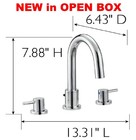 Design House Widespread 2 Handle Bathroom Faucet Polished Chrome New