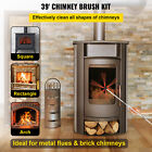 39ft Chimney Cleaner Sweep Kit Rotary Brush Rod Fireplace 12m  extra Head