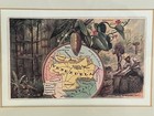 Ant Venezuela Cocoa Smuggling Activism Miniature Map Colored Lithograph Framed