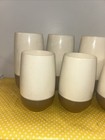 Vintage Vacron Bopp Decker Plastics Tumblers Set Of 6 Brown   White Retro Mcm