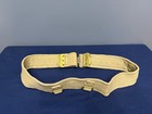 British Army Webbing Belt Original 37 Pattern With Brass Buckles