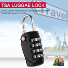 Suitcase Lock Tsa Approved  4 Digit Combination Luggage Lock  black    Resettabl