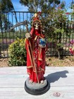 Santa Muerte Color Red   Owl   Size 15    Holy Death Statue  Grim Reaper