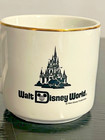      Vintage Walt Disney World Castle White   Black W  Gold Trim Coffee Mug 80s     