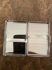 Retro Silver Butterflies 2-clip 100s Cigarette Case Business Credit Card Holder