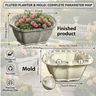 Concrete Planter Mold Flower Pot Making Mould Garden Cement Planter Casting