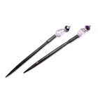 Handmade Pair Of Y2k Vintage Hair Chopsticks Lavender Cape Amethyst