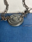 Mid Century Modern Swag Double Hanging Lamp Light Acorn Like Vintage Lavery   Co