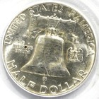 1958 D Franklin Silver Half Dollar Pcgs Ms64